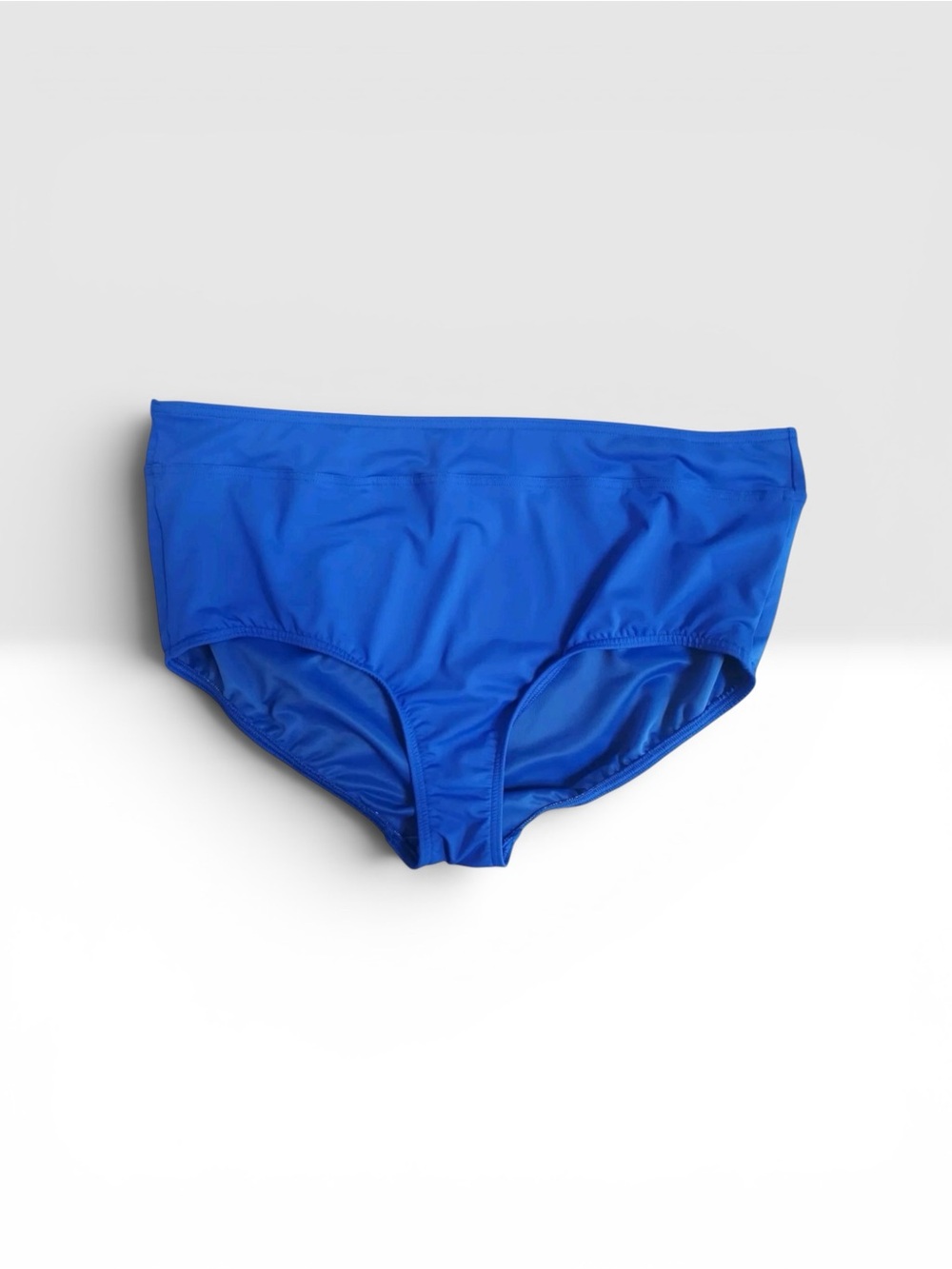 Lands’ End High Waisted Bikini Swim Bottoms Plus Size 18W Cobalt Blue EUC